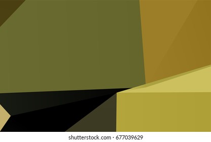 Dark Green, Yellow vector blurry triangle background. Creative geometric illustration in Origami style with gradient. Brand-new design for your business.