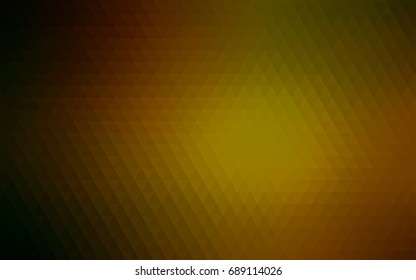 Dark Green, Yellow vector blurry triangle template. An elegant bright illustration with gradient. The polygonal design can be used for your web site.