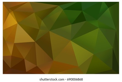 Dark Green, Yellow vector blurry triangle background design. Geometric background in Origami style with gradient. 