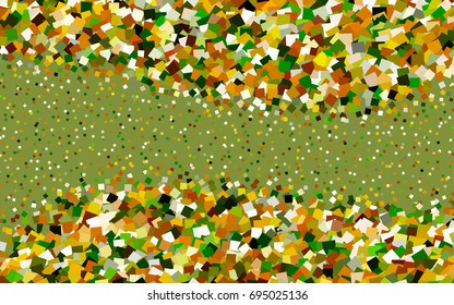 Dark Green, Yellow vector blurry rectangular background. Geometric background in square style with gradient. The pattern can be used for brand-new background.