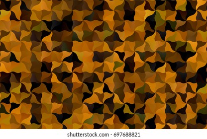 Dark Green, Yellow vector blurry arched template. Shining illustration, which consist of blurred lines. A completely new design for your business.