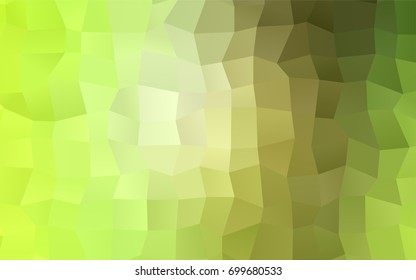 Dark Green, Yellow vector blurry rectangular background. Geometric background in square style with gradient. The pattern can be used for brand-new background.