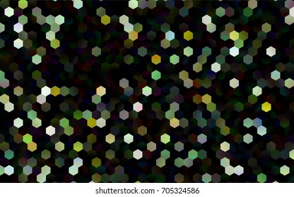 Dark Green, Yellow vector blurry hexagon background design. Geometric background in Origami style with gradient. 