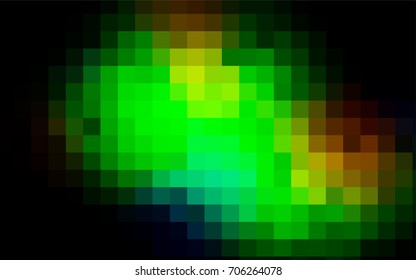 Dark Green, Yellow vector blurry rectangular background. Geometric background in square style with gradient. The pattern can be used for brand-new background.