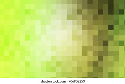 Dark Green, Yellow vector blurry rectangular background. Geometric background in square style with gradient. The pattern can be used for brand-new background.