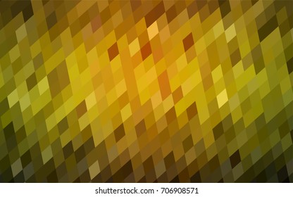 Dark Green, Yellow vector blurry rectangular background. Geometric background in square style with gradient. The pattern can be used for brand-new background.