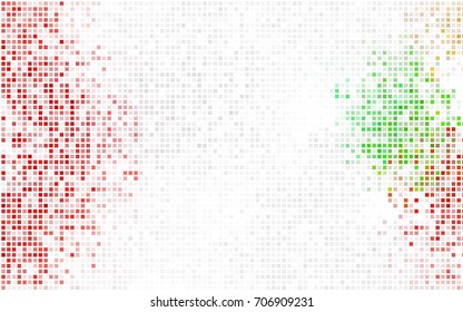 Dark Green, Yellow vector blurry rectangular background. Geometric background in square style with gradient. The pattern can be used for brand-new background.