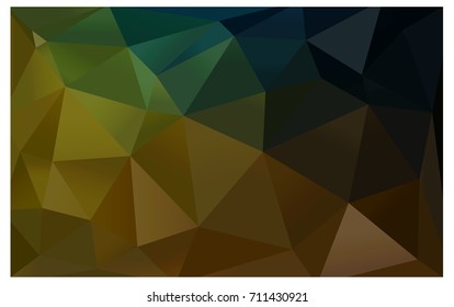 Dark Green, Yellow vector blurry triangle background design. Geometric background in Origami style with gradient. 