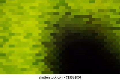Dark Green, Yellow vector blurry rectangular background. Geometric background in square style with gradient. The pattern can be used for brand-new background.