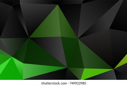 Dark Green, Yellow vector blurry triangle pattern. Shining colored illustration in a brand-new style. Brand-new design for your business.