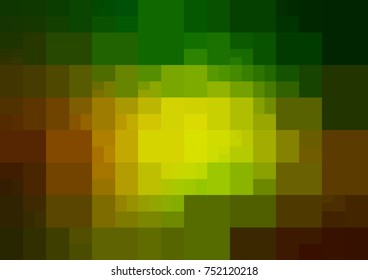 Dark Green, Yellow vector blurry rectangle background design. Geometric background in Origami style with gradient. 