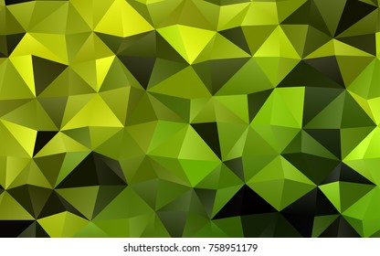 Dark Green, Yellow vector blurry triangle template. Colorful illustration in abstract style with gradient. A completely new template for your business design.