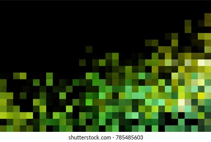 Dark Green, Yellow vector blurry rectangular background. Geometric background in square style with gradient. The pattern can be used for brand-new background.