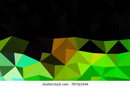 Dark Green, Yellow vector blurry triangle background. Brand-new colored illustration in blurry style with gradient. The elegant pattern can be used as part of a brand book.