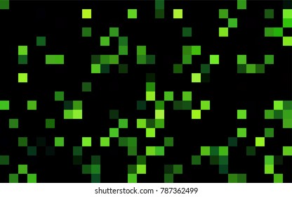 Dark Green, Yellow vector blurry rectangular background. Geometric background in square style with gradient. The pattern can be used for brand-new background.