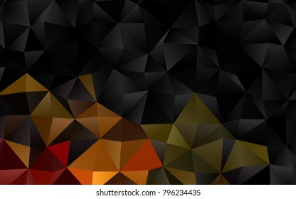 Dark Green, Yellow vector blurry triangle pattern. Shining illustration, which consist of triangles. The template can be used as a background for cell phones.