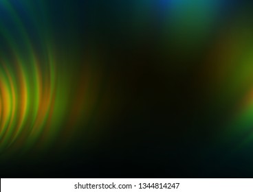 Dark Green, Yellow vector bokeh pattern. Creative illustration in halftone style with gradient. The template for backgrounds of cell phones.