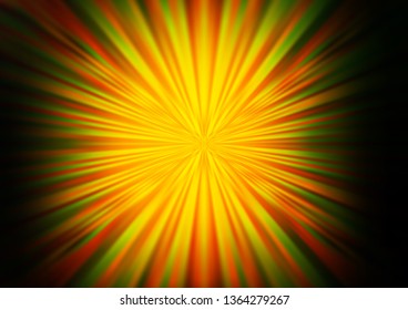 Dark Green, Yellow vector bokeh and colorful pattern. A completely new color illustration in a bokeh style. A completely new design for your business.