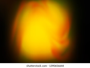 Dark Green, Yellow vector bokeh pattern. Creative illustration in halftone style with gradient. The template for backgrounds of cell phones.