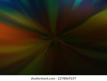 Green oscuro, plantilla de bokeh de vector amarillo. Ilustración abstracta geométrica moderna con gradiente. La plantilla se puede utilizar para su libro de marca.