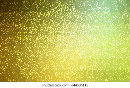 Dark Green, Yellow vector christmas postcard low polygon background. Illustration consisting of triangles. Abstract triangular polygonal origami or crystal design of New Year celebration.