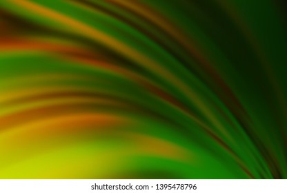 Dark Green, Yellow vector colorful blur backdrop. A completely new colored illustration in blur style. Background for designs.