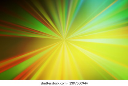 Dark Green, Yellow vector colorful blur background. Colorful illustration in abstract style with gradient. Blurred design for your web site.