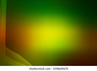 Dark Green, Yellow vector colorful blur background. Modern abstract illustration with gradient. Completely new design for your business.