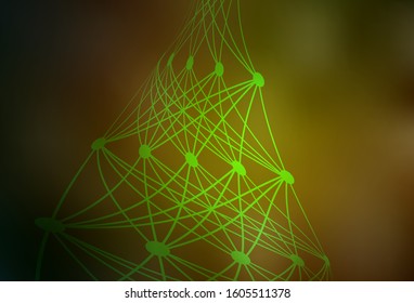 Dark Green, Yellow vector colorful abstract texture. A completely new colored illustration in blur style. New way of your design.