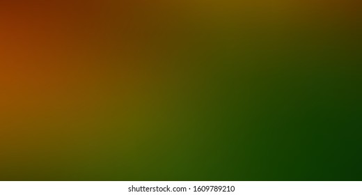 Dark Green, Yellow vector colorful blur backdrop. Colorful abstract illustration with gradient. New design for applications.