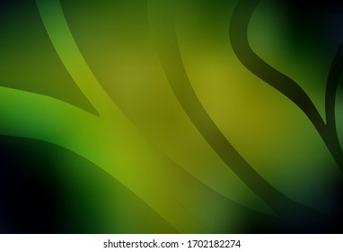 Dark Green, Yellow vector colorful blur background. An elegant bright illustration with gradient. Elegant background for a brand book.
