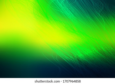 Dark Green, Yellow vector colorful blur background. Creative illustration in halftone style with gradient. New style for your business design.