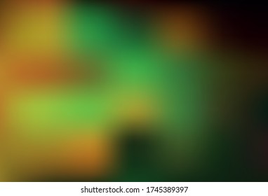 Verde oscuro, fondo abstracto colorido vector amarillo. Ilustración colorida abstracta con gradiente. Diseño borroso para su sitio web.