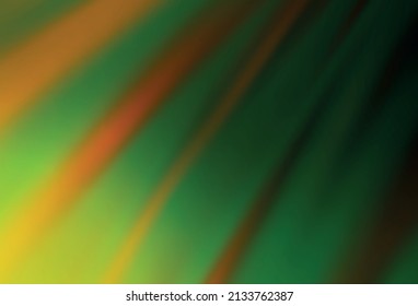 Dark Green, Yellow vector colorful blur backdrop. Colorful illustration in abstract style with gradient. Background for designs.