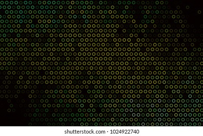 Dark Green, Yellow vector  cover with spots. Glitter abstract illustration with blurred drops of rain. Pattern can be used as texture of water, rain drops.