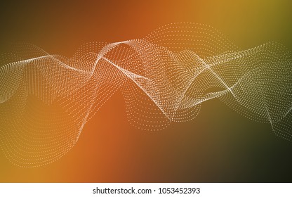 Dark Green, Yellow vector cover with spots. Blurred bubbles on abstract background with colorful gradient. Pattern can be used as texture of water, rain drops.