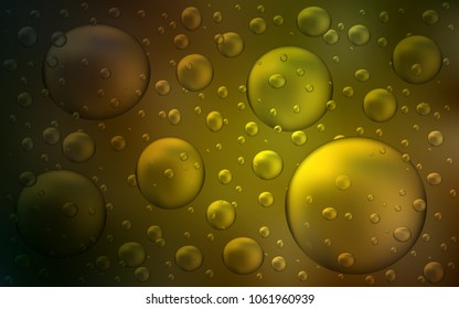 Dark Green, Yellow vector cover with spots. Abstract illustration with colored bubbles in nature style. Completely new template for your brand book.