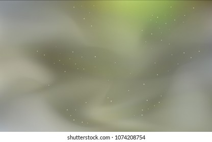 Dark Green, Yellow vector cover with astronomical stars. Shining illustration with sky stars on abstract template. Best design for your ad, poster, banner.