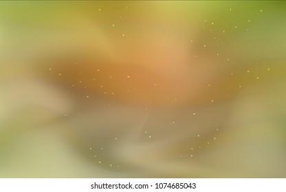 Dark Green, Yellow vector cover with astronomical stars. Glitter abstract illustration with colorful cosmic stars. Best design for your ad, poster, banner.