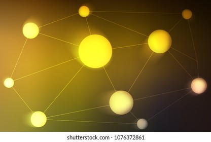 Dark Green, Yellow vector cover with spots, lines. Abstract illustration with colorful discs and triangles. Pattern can be used for ads, leaflets.