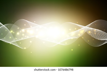 Dark Green, Yellow vector cover with happy holiday ribbons. Glitter abstract illustration with colorful confetti, ribbons. The pattern can be used for new year ad, booklets.