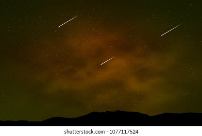 Dark Green, Yellow vector cover with astronomical stars. Blurred decorative design in simple style with galaxy stars. Best design for your ad, poster, banner.