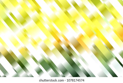 Dark Green, Yellow vector cover with long lines. Decorative shining illustration with lines on abstract template. Best design for your ad, poster, banner.