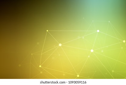 Dark Green, Yellow vector cover with spots, lines. Colorful illustration with circles and lines in futuristic style. Pattern can be used for beautiful websites.