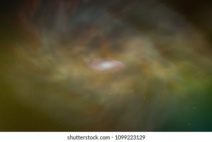 Dark Green, Yellow vector cover with astronomical stars. Shining colored illustration with bright astronomical stars. Best design for your ad, poster, banner.