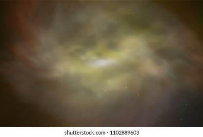 Dark Green, Yellow vector cover with astronomical stars. Shining illustration with sky stars on abstract template. Smart design for your business advert.