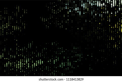 Dark Green, Yellow vector  cover with spots. Glitter abstract illustration with blurred drops of rain. Pattern can be used as texture of water, rain drops.