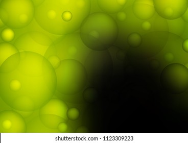 Dark Green, Yellow vector cover with spots. Glitter abstract illustration with blurred drops of rain. The pattern can be used for beautiful websites.