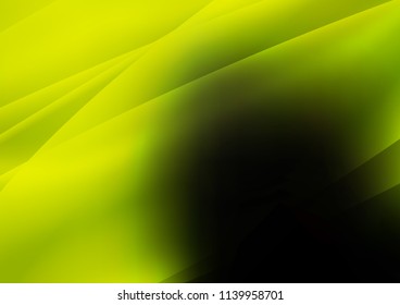 Dark Green, Yellow vector cover with long lines. Modern geometrical abstract illustration with staves. The pattern can be used as ads, poster, banner for commercial.