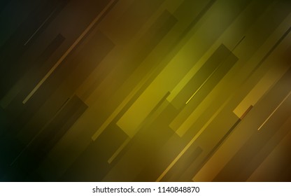 Dark Green, Yellow vector cover with stright stripes. Modern geometrical abstract illustration with Lines. The pattern for ad, booklets, leaflets.